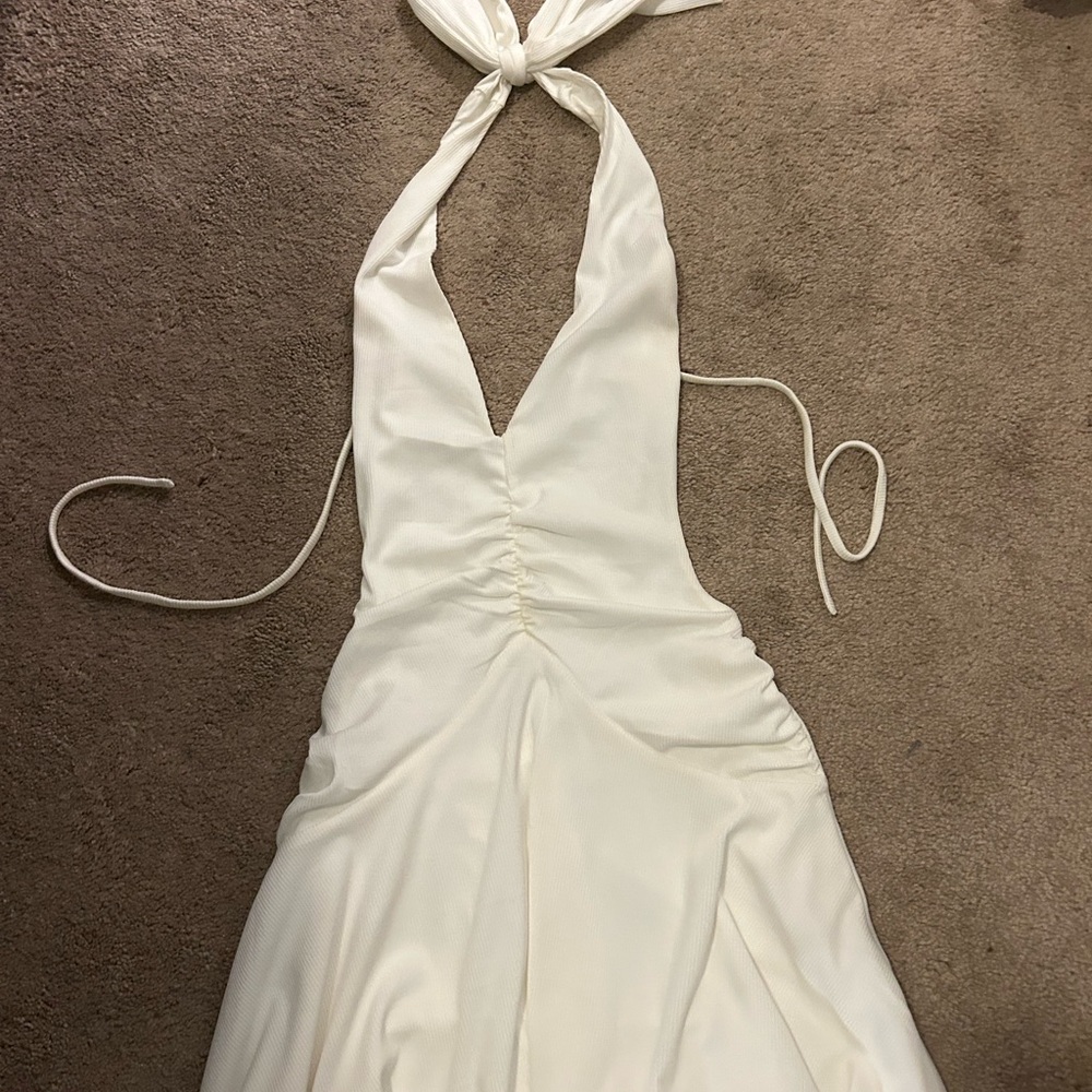 Princess Polly White Halter Dress